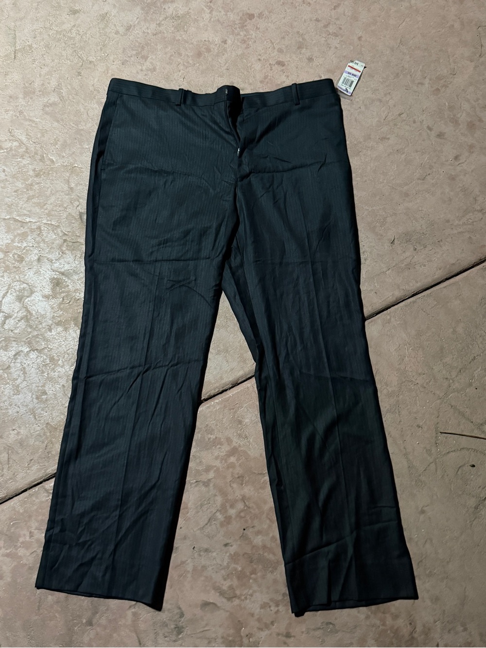 INC International Concepts London Dress Pants Men 38x32 Black Stripe NWT